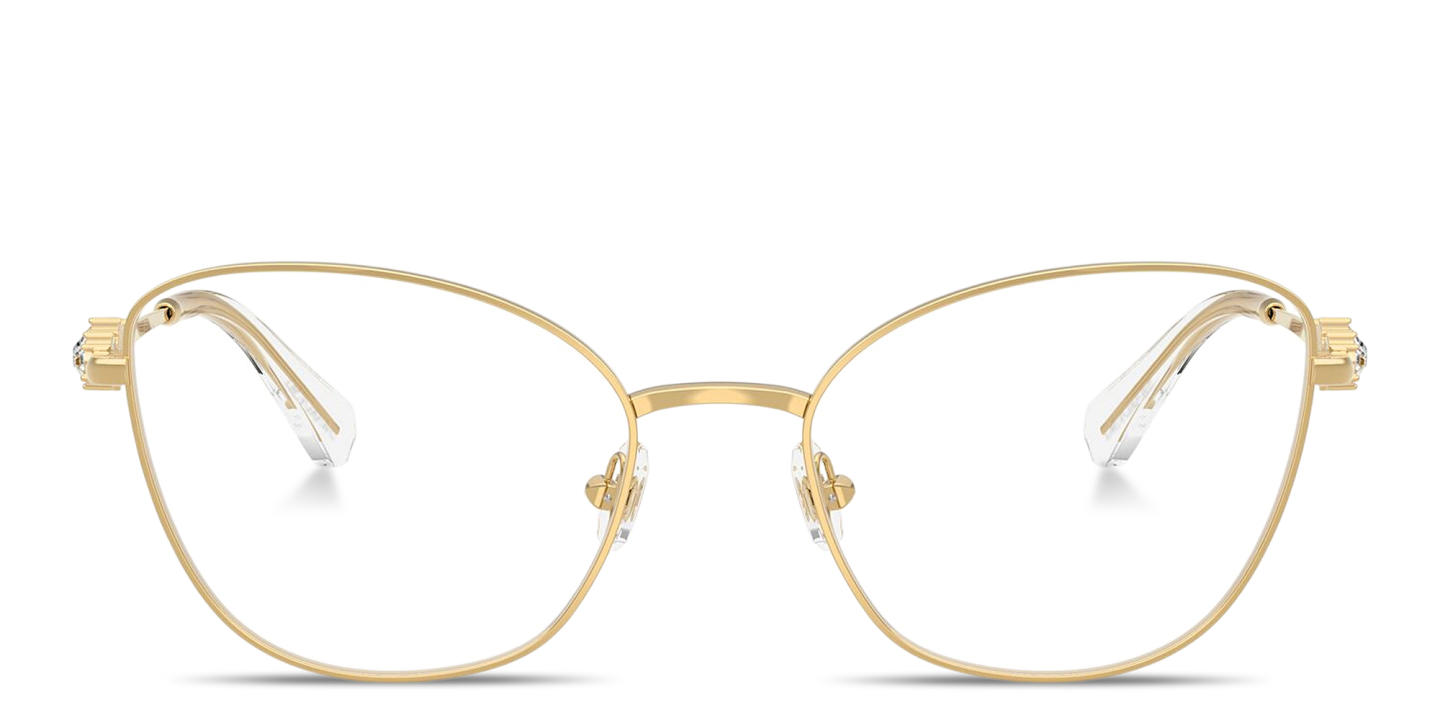 Shop Swarovski Crystal Cat-Eye Eyeglasses in Gold online.