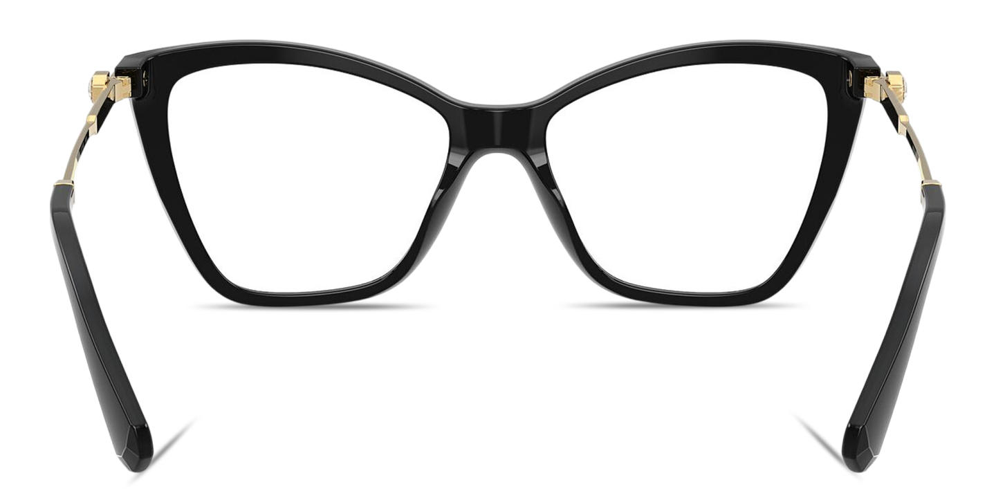 Shop Swarovski Crystal-Embellished Cat-Eye Eyeglasses in Black online.