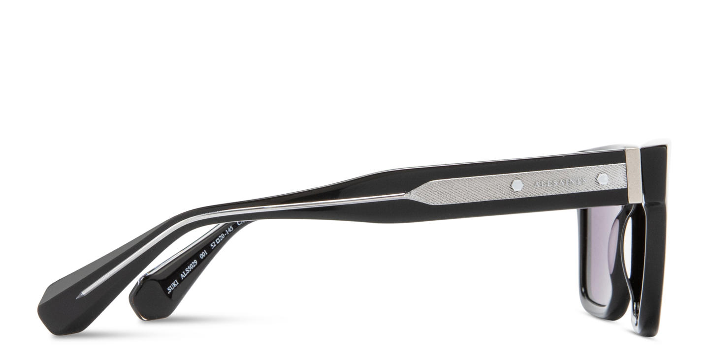 Shop ALL SAINTS Suki Unisex Square Sunglasses in Black online.