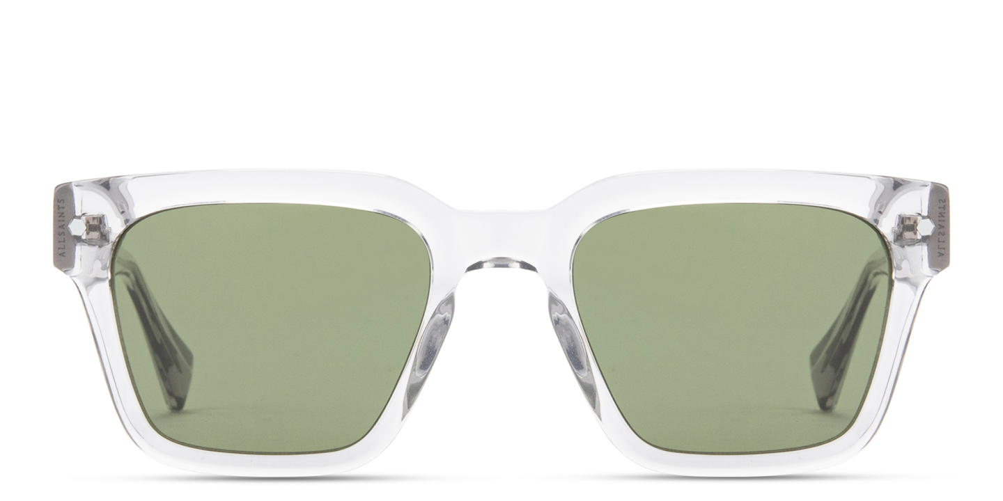 Shop ALL SAINTS Suki Unisex Square Sunglasses in Transparent Grey online.
