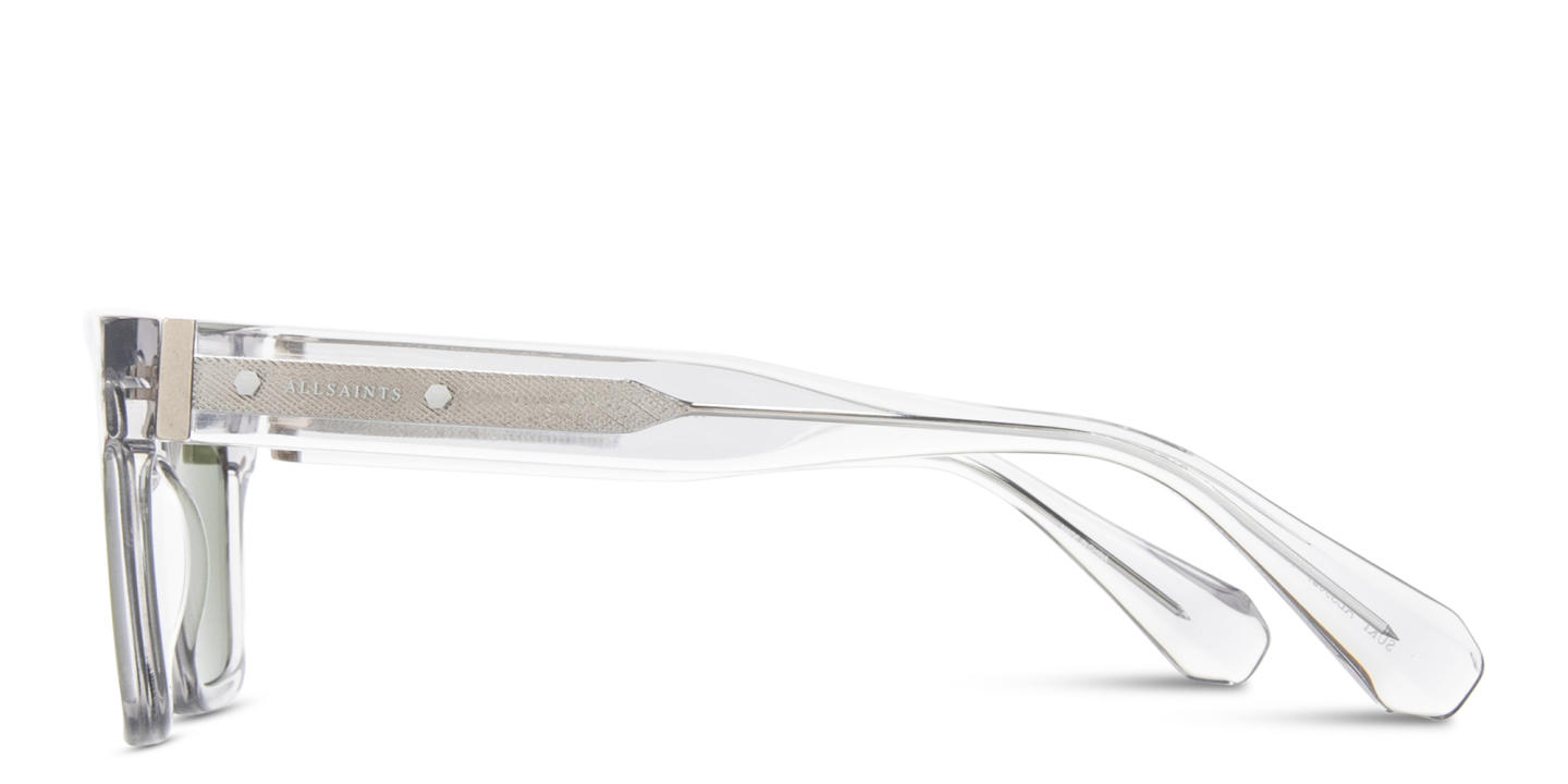 Shop ALL SAINTS Suki Unisex Square Sunglasses in Transparent Grey online.