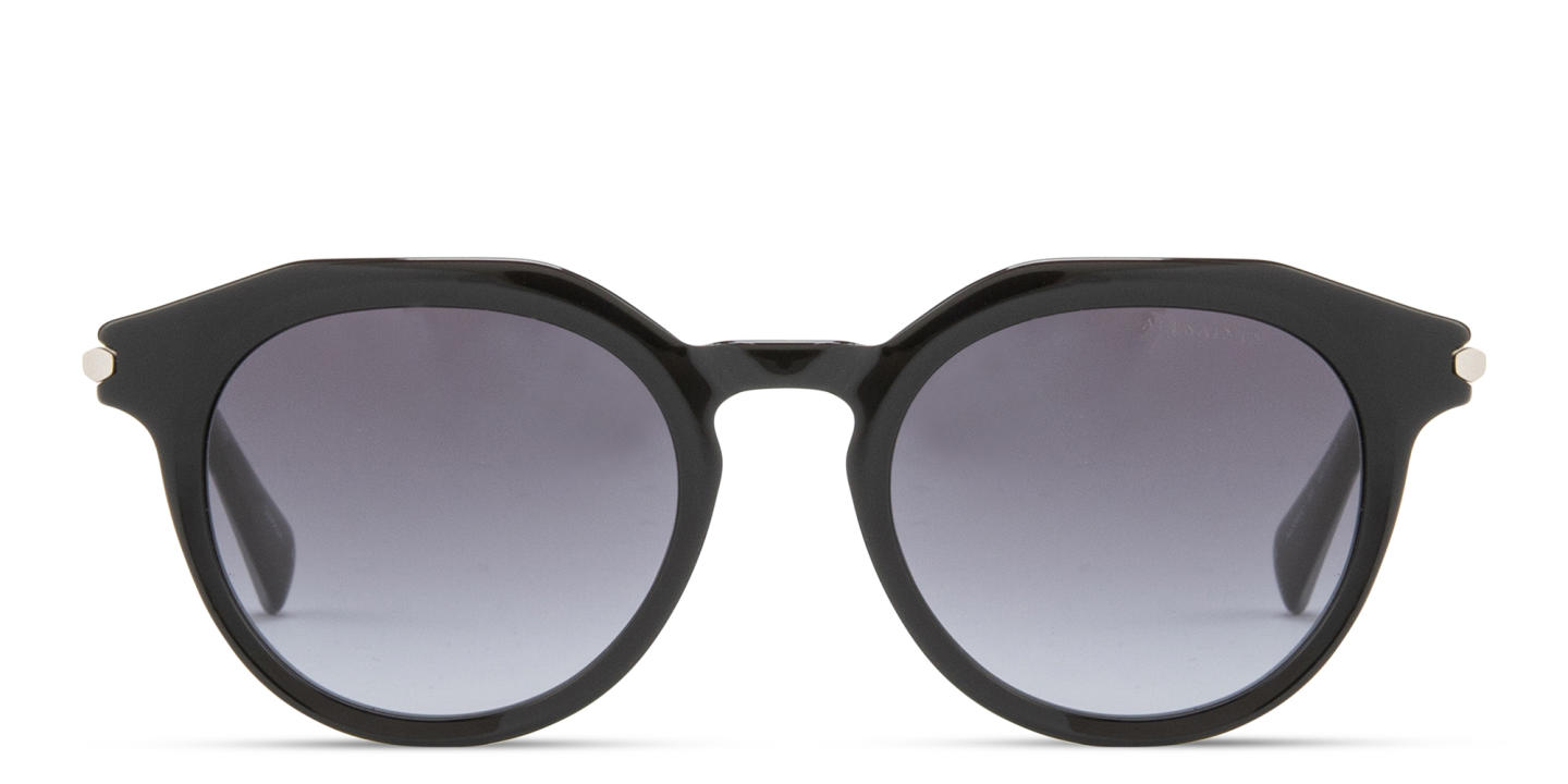 Shop ALL SAINTS Van Unisex Round Sunglasses in Black online.
