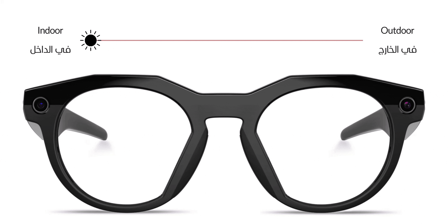 Oakley Meta HSTN Limited Edition Transitions® Unisex Round Sunglasses in Black – Product Photo 0