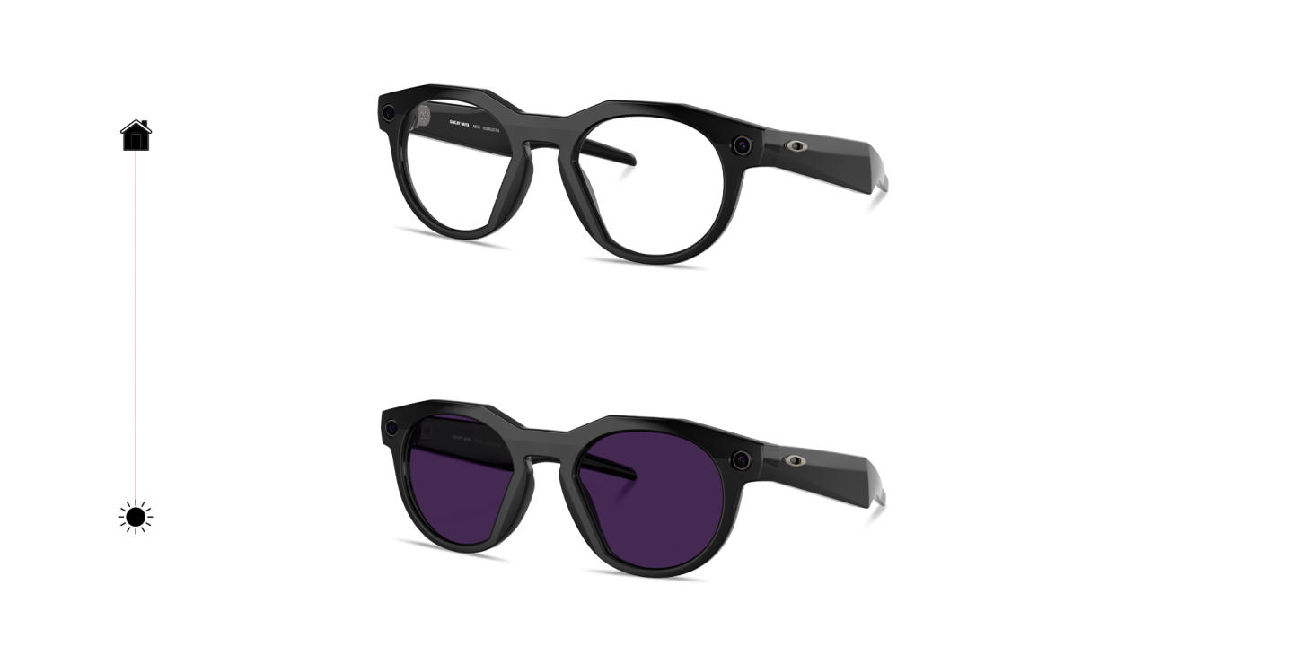 Shop Oakley Meta HSTN Limited Edition Transitions® Unisex Round Sunglasses in Black online.