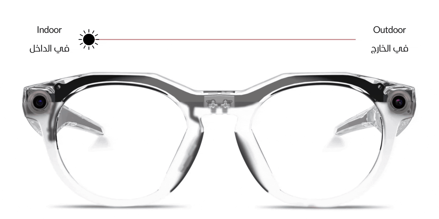 Oakley Meta HSTN Limited Edition Transitions® Unisex Round Sunglasses in Clear – Product Photo 0