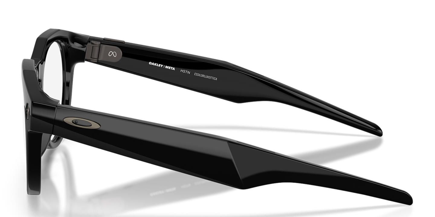 Shop Oakley Meta HSTN Limited Edition Unisex Round Eyeglasses with Blue-Violet Light Lenses in Black online.