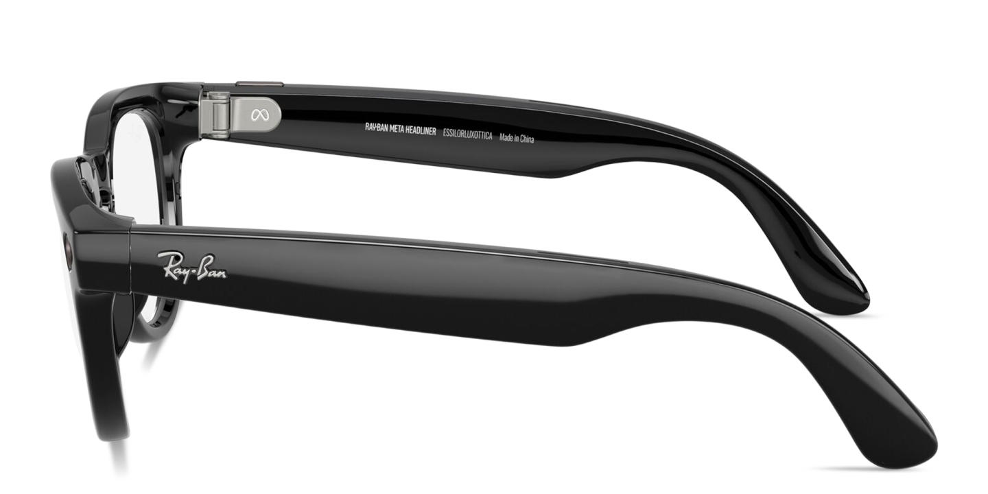 Shop Ray-Ban Meta Headliner Transitions® Unisex Panthos Sunglasses in Shiny Black online.