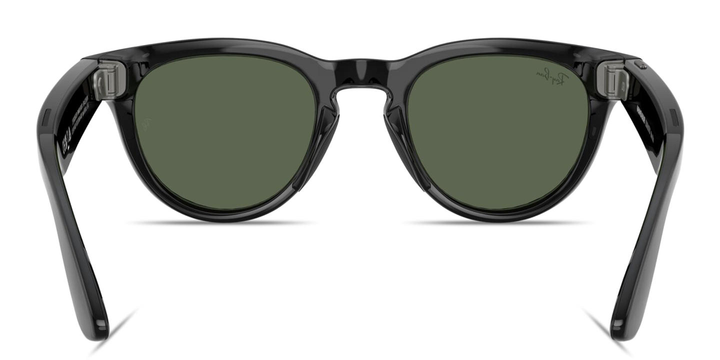 Shop Ray-Ban Meta Headliner Unisex Panthos Sunglasses in Shiny Black online.