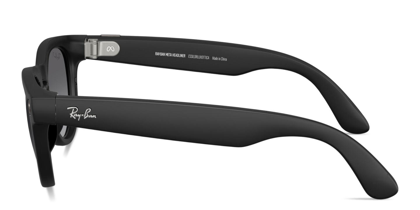 Ray-Ban Meta Headliner Unisex Panthos Sunglasses in Matte Black – Product Photo 2