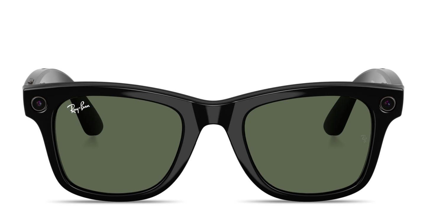 Ray-Ban Meta Wayfarer Unisex Square Sunglasses in Shiny Black – Product Photo 0
