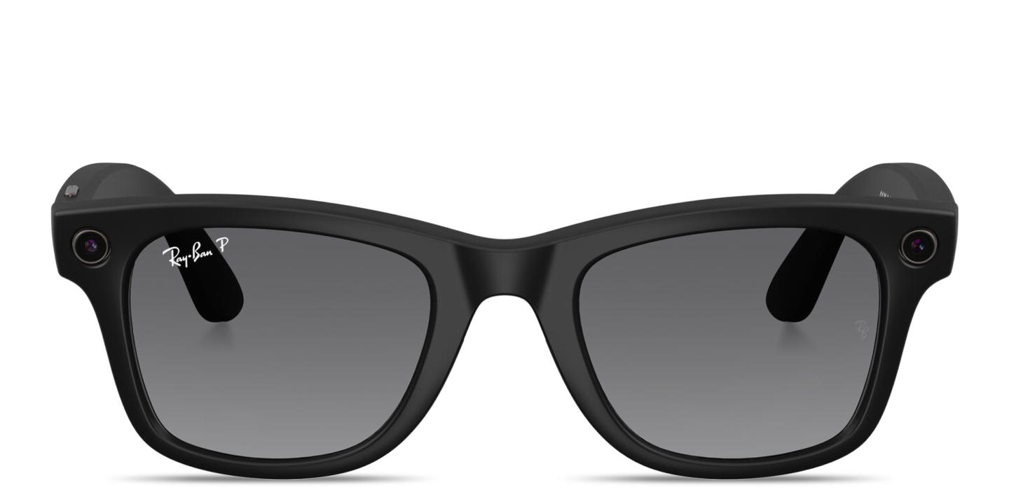 Ray-Ban Meta Wayfarer Unisex Square Sunglasses in Matte Black – Product Photo 0