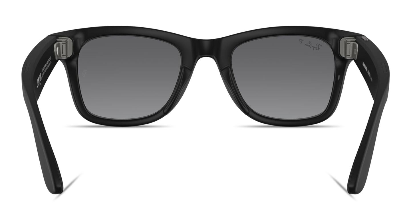 Ray-Ban Meta Wayfarer Unisex Square Sunglasses in Matte Black – Product Photo 3