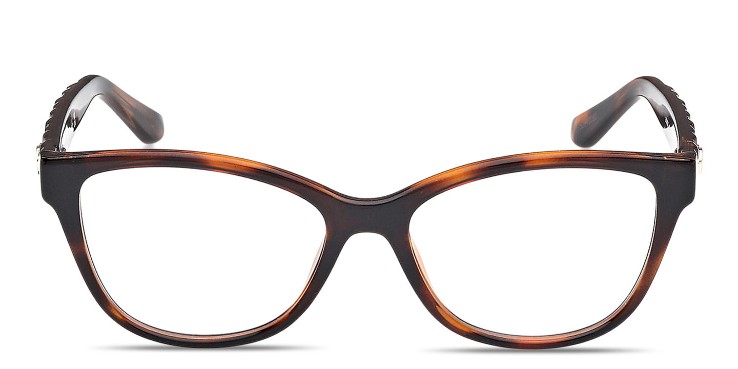 Shop Guess G Rectangle Eyeglasses in Havana online.