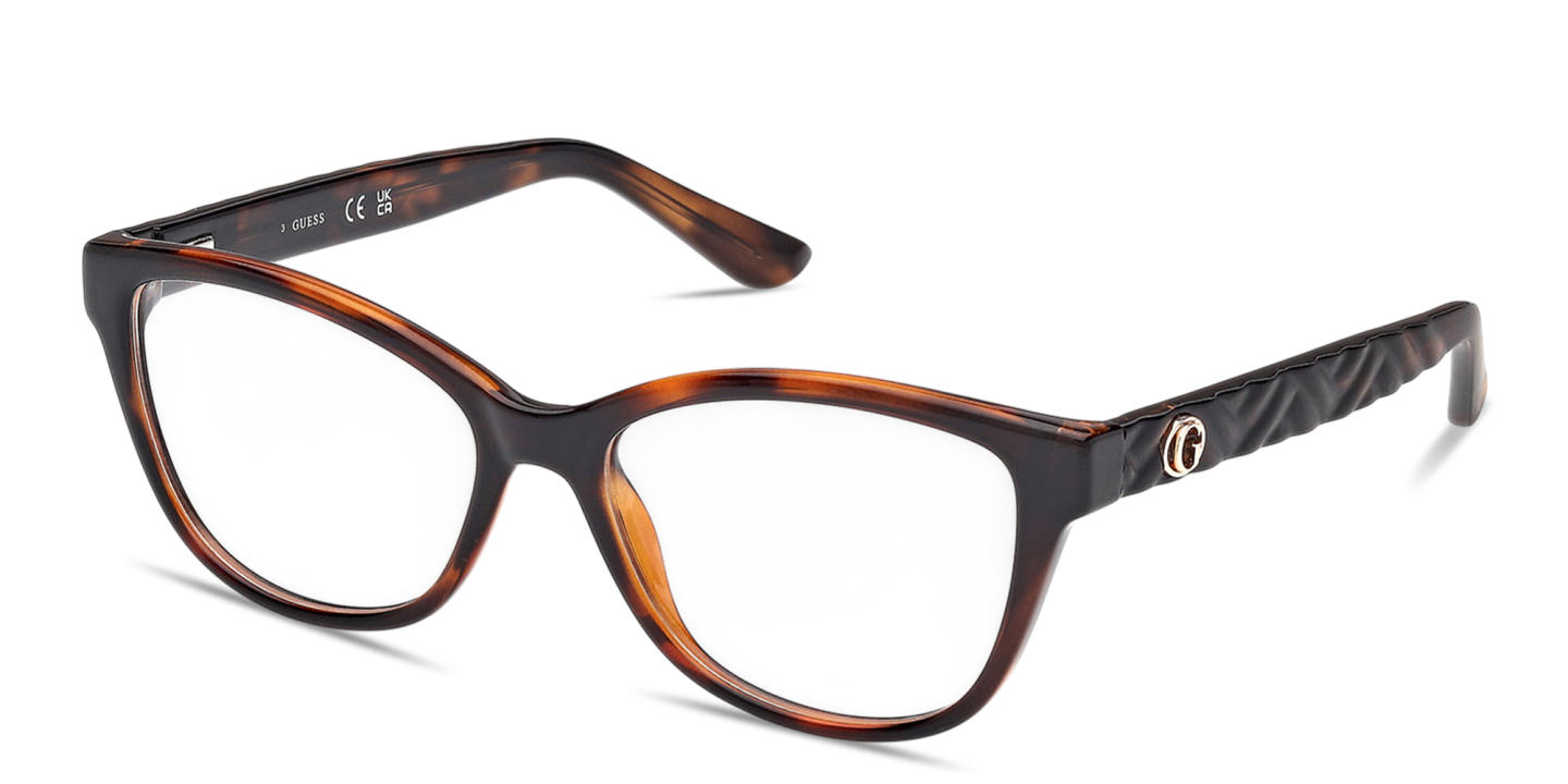 Shop Guess G Rectangle Eyeglasses in Havana online.