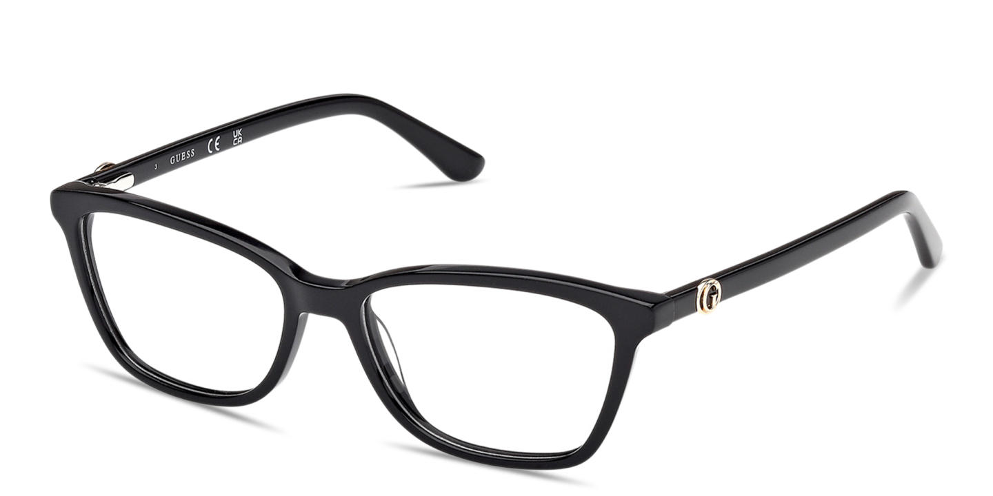 Shop Guess G Rectangle Eyeglasses in Black online.
