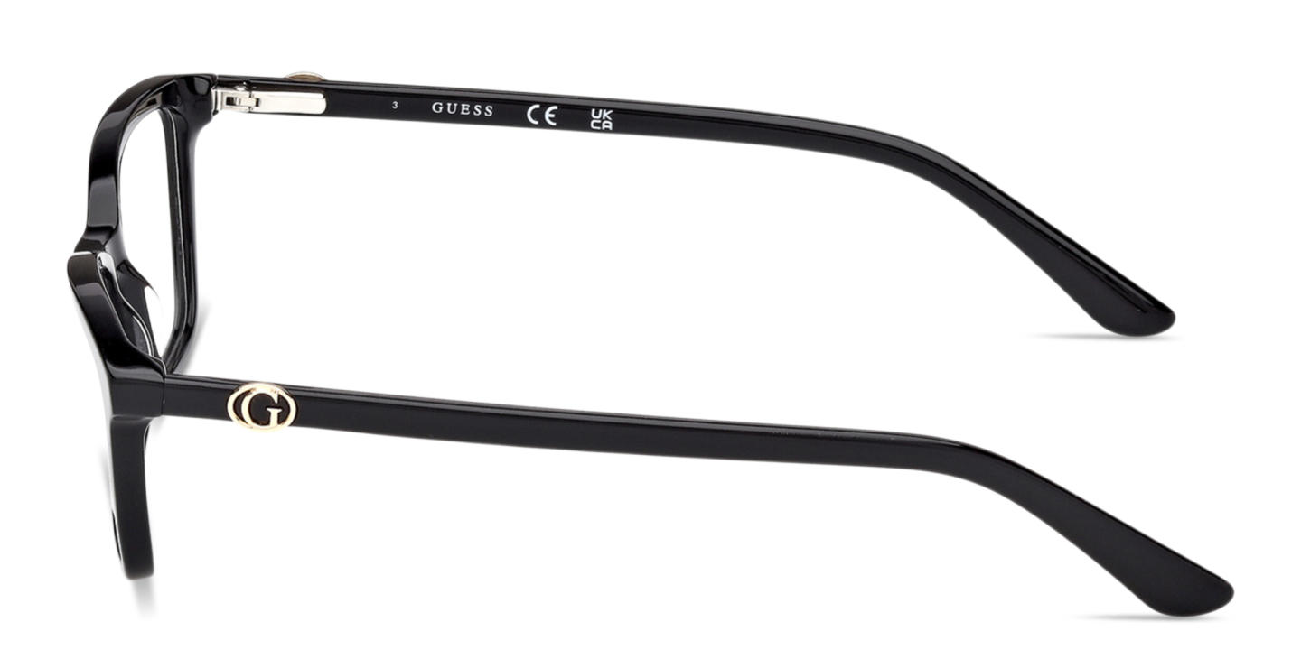 Shop Guess G Rectangle Eyeglasses in Black online.