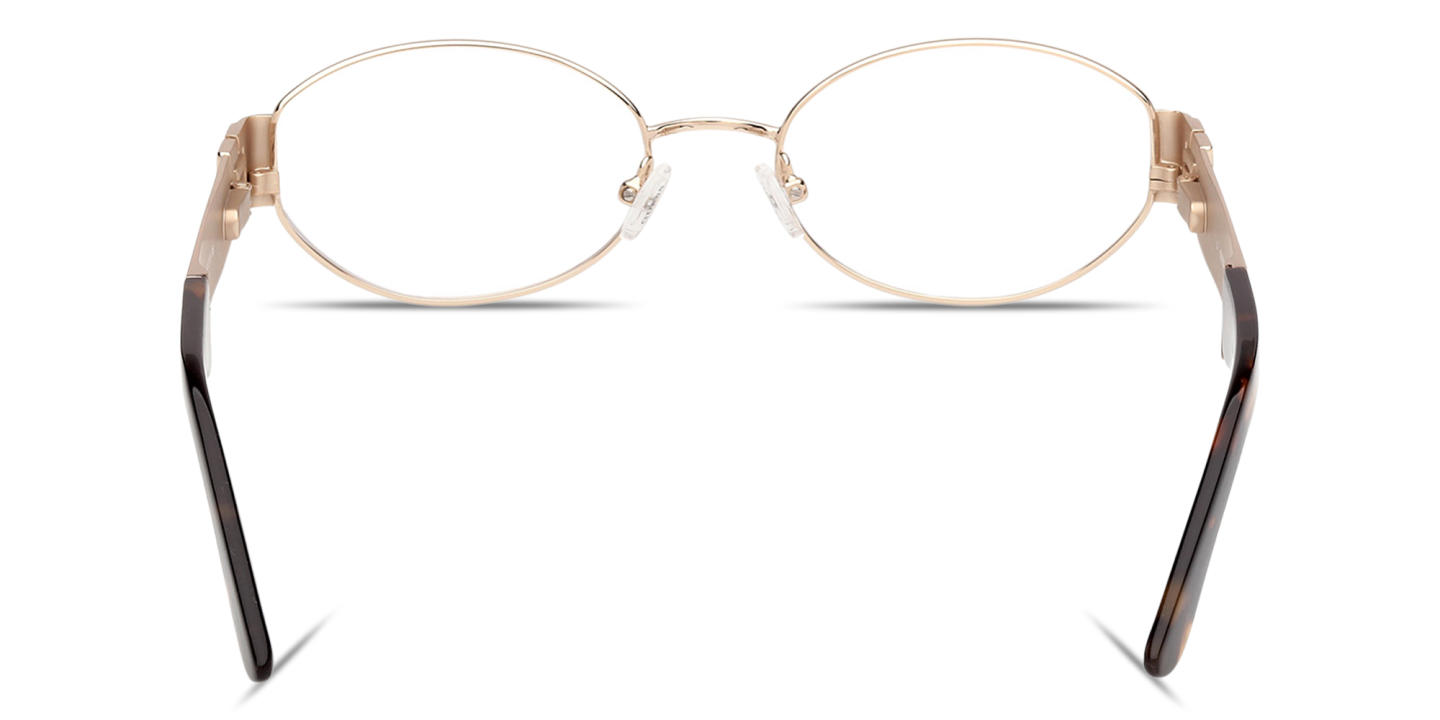 Shop Guess G Oval Eyeglasses in Gold online.