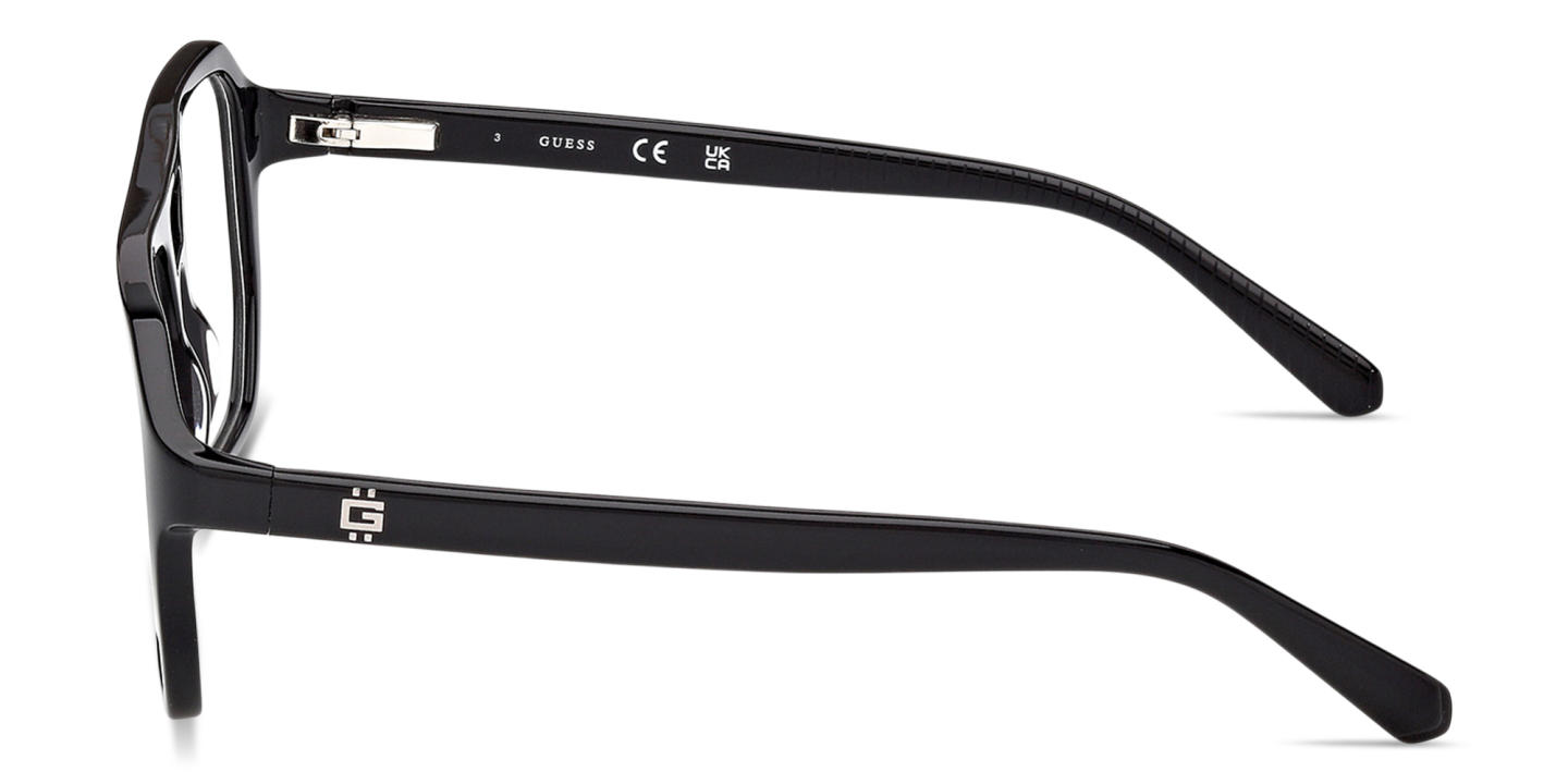 Shop Guess G Wide Aviator Eyeglasses in Black online.