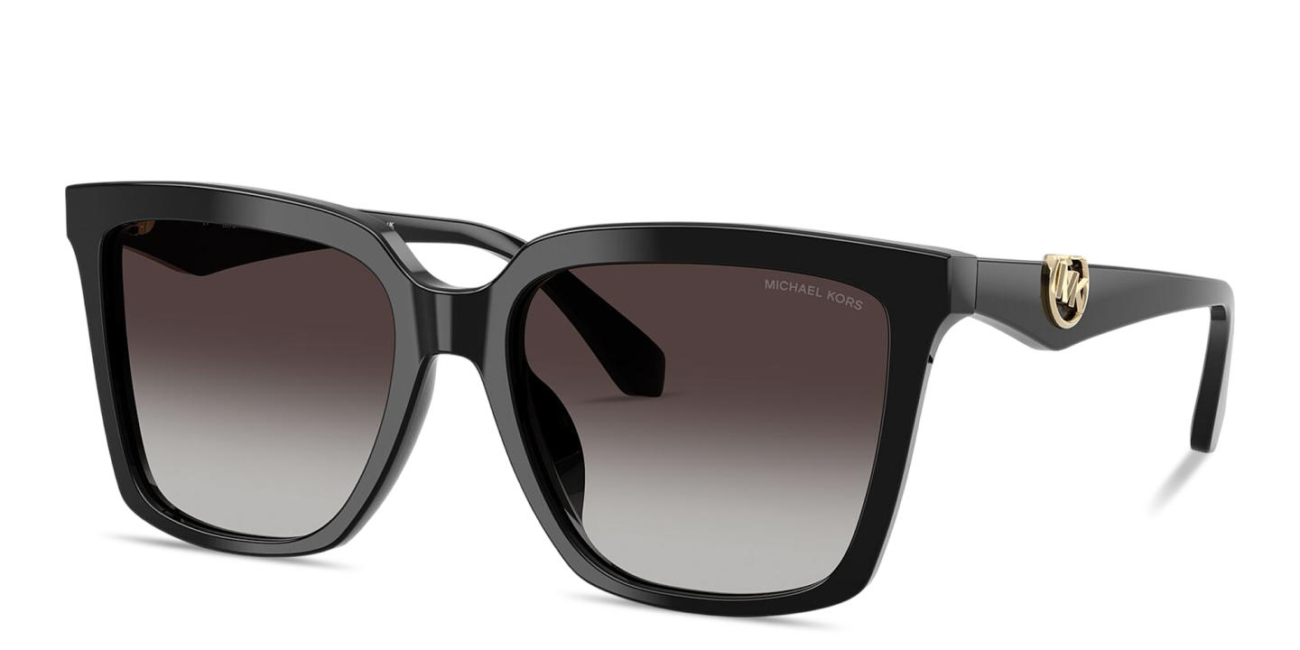 Shop Michael Kors Menaggio Square Sunglasses in Black online.