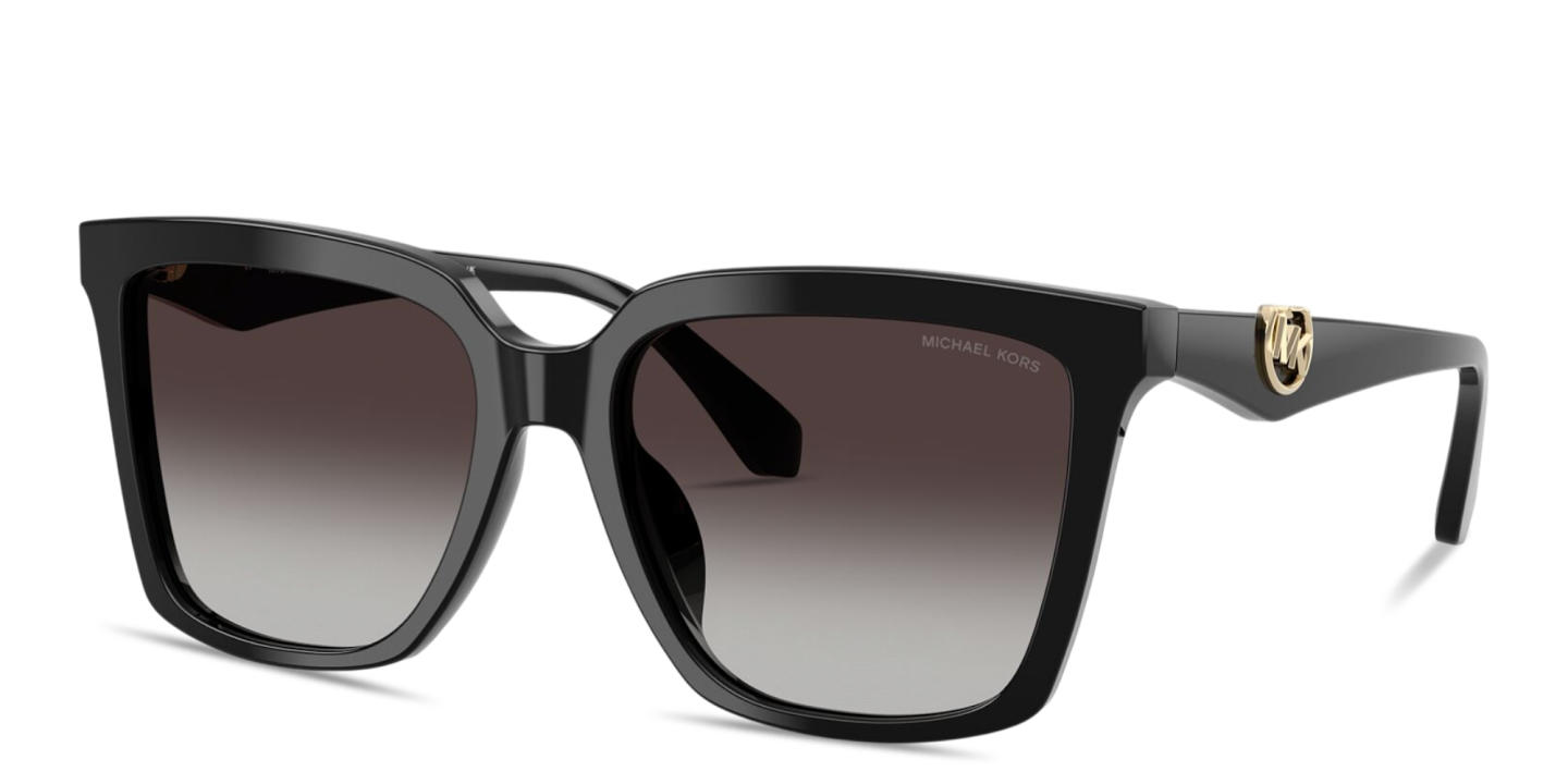 Shop Michael Kors Menaggio Square Sunglasses in Black online.