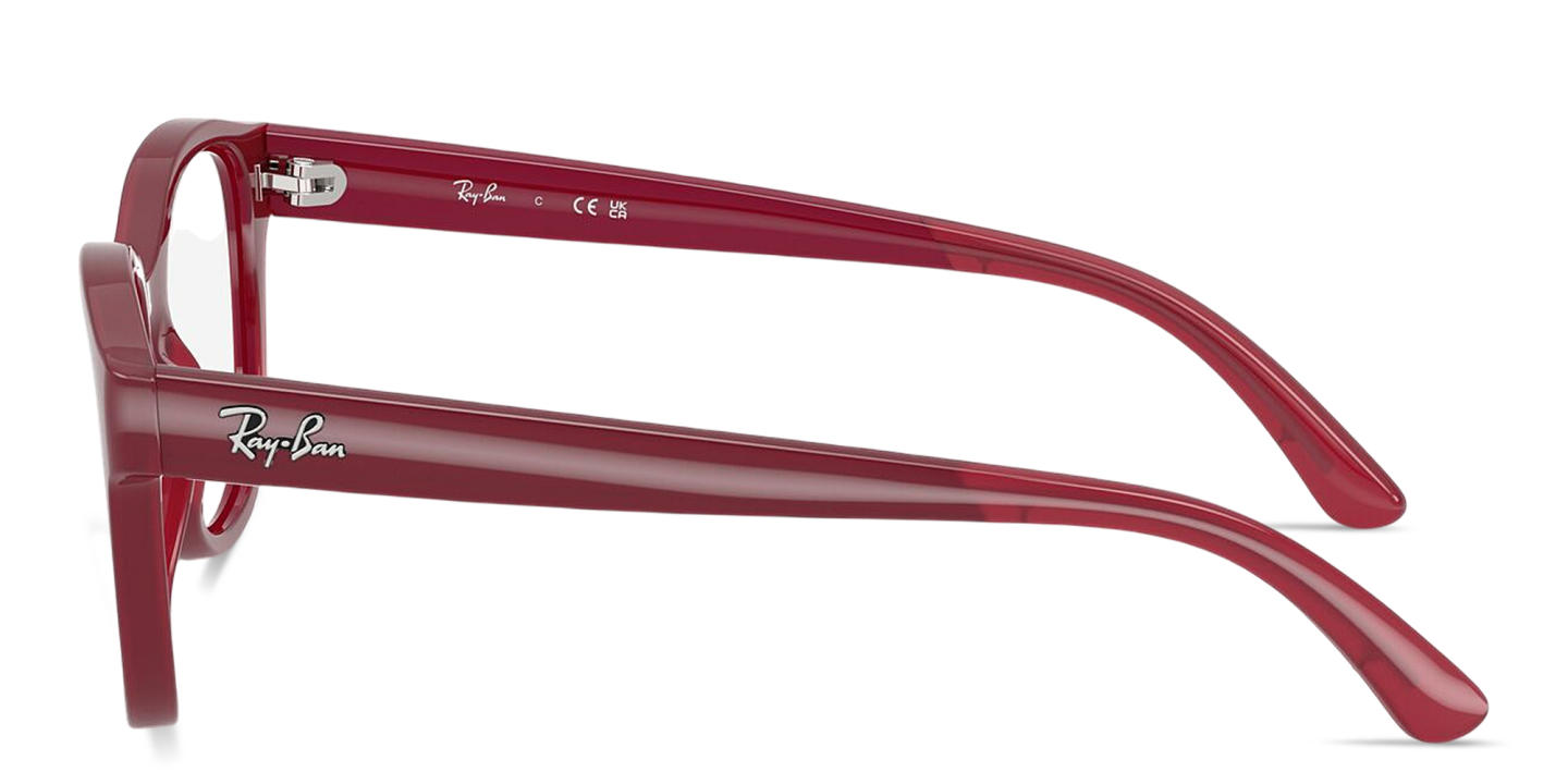 Shop Ray-Ban Optics Kids Bio-Based Square Eyeglasses in Fucsia On Transparent Fucsia online.