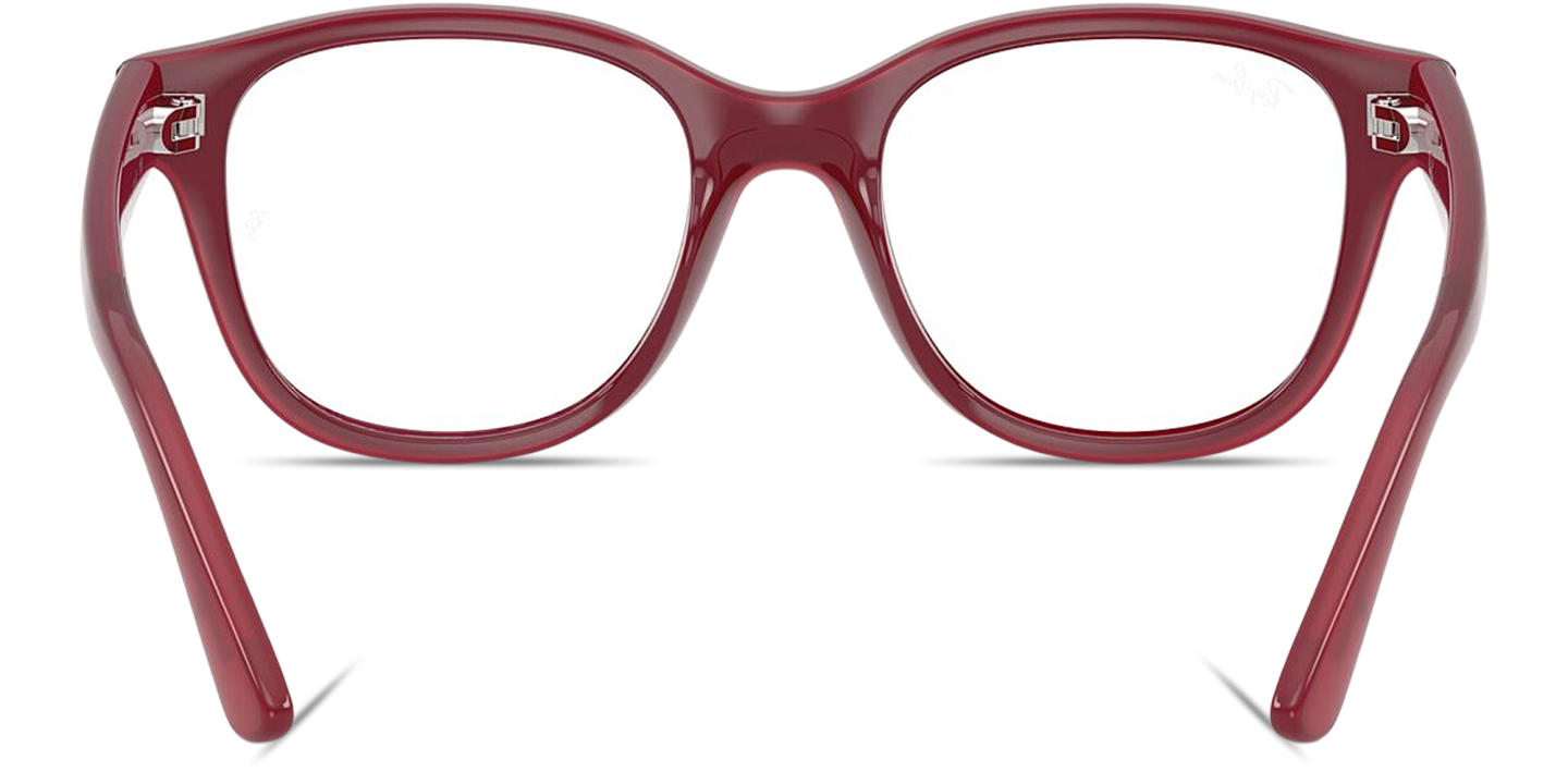 Shop Ray-Ban Optics Kids Bio-Based Square Eyeglasses in Fucsia On Transparent Fucsia online.
