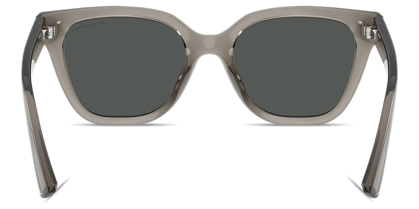 Shop Armani Exchange A|X Logo Cat-Eye Sunglasses in Transparent Grey online.