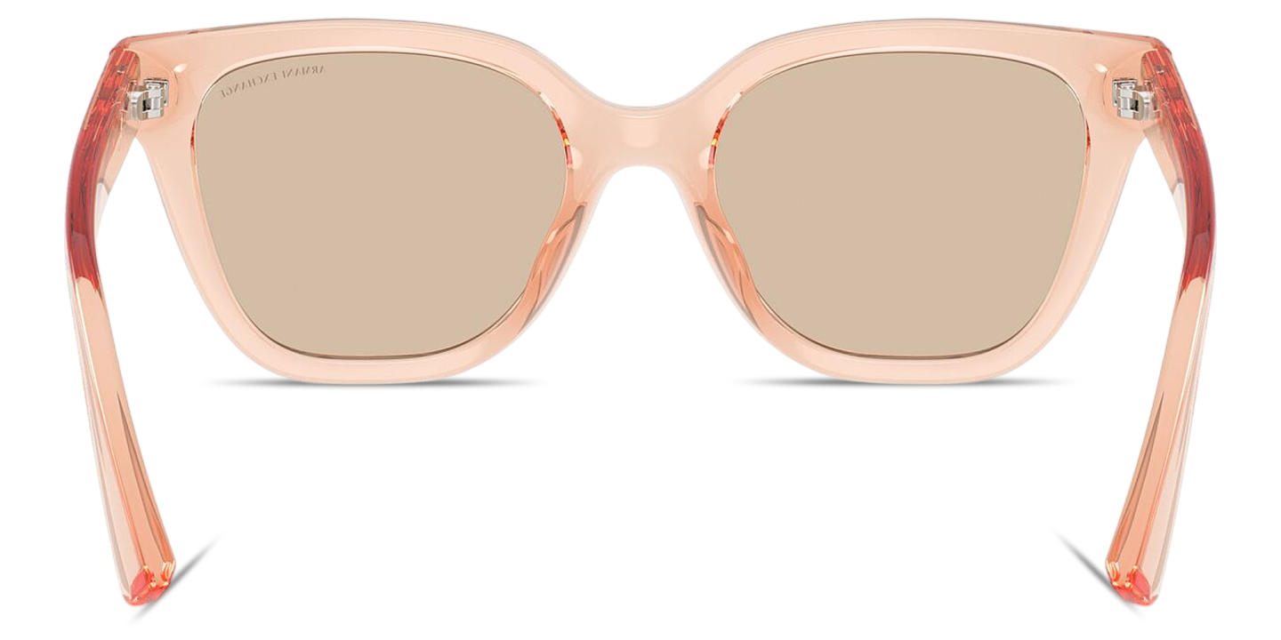 Shop Armani Exchange A|X Logo Cat-Eye Sunglasses in Transparent Peach online.