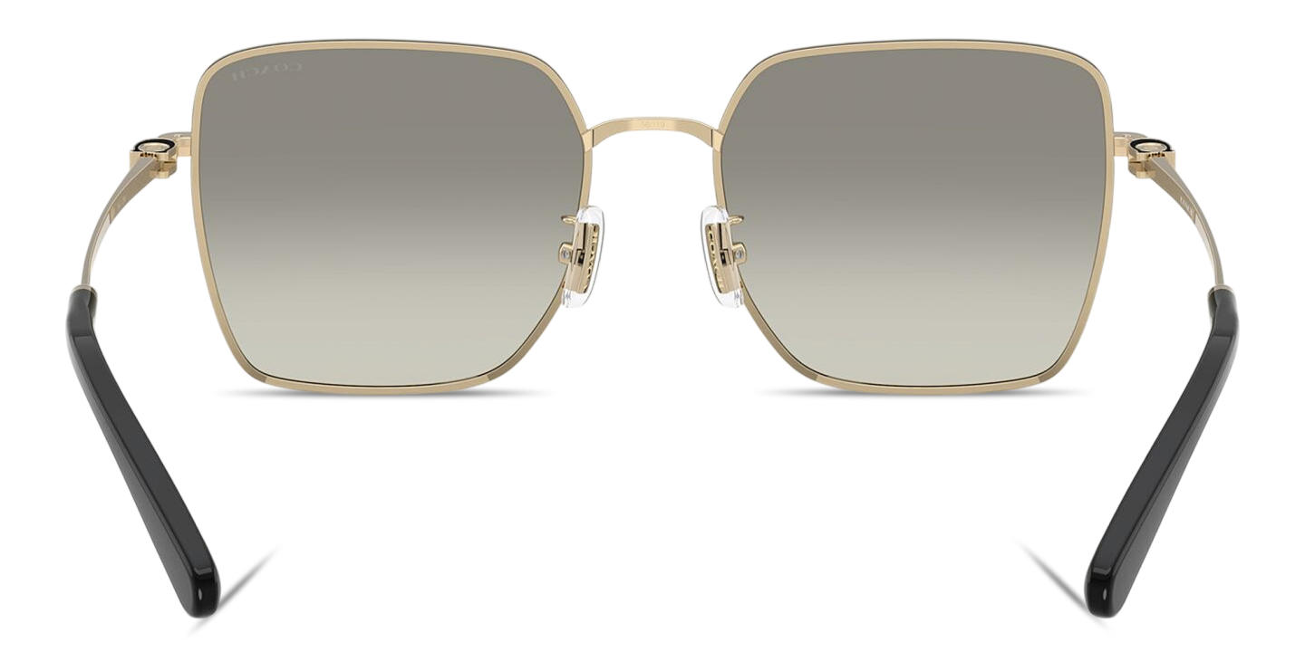 Coach Engraved Logo Oversized Square Sunglasses in Black/Light Gold – Product Photo 3