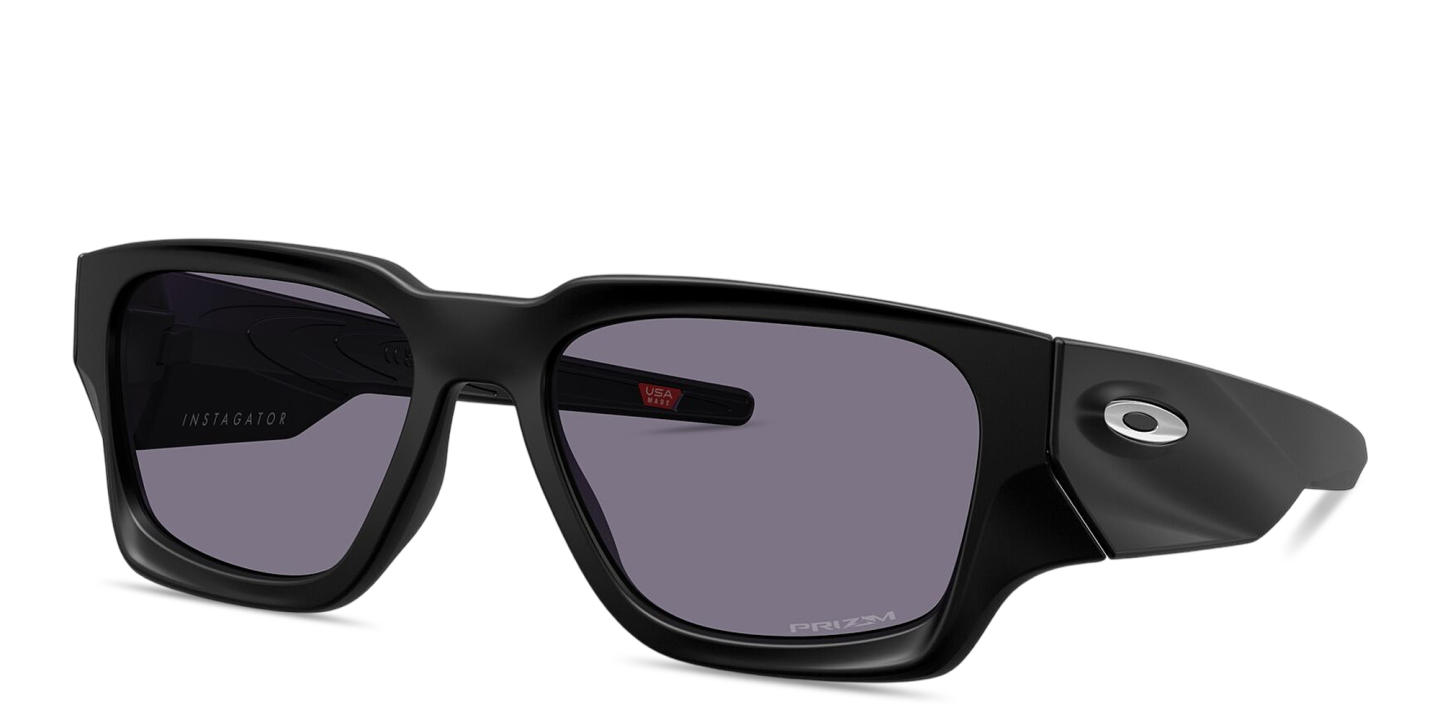 Shop Oakley Instagator Rectangle Sunglasses in Matte Black online.