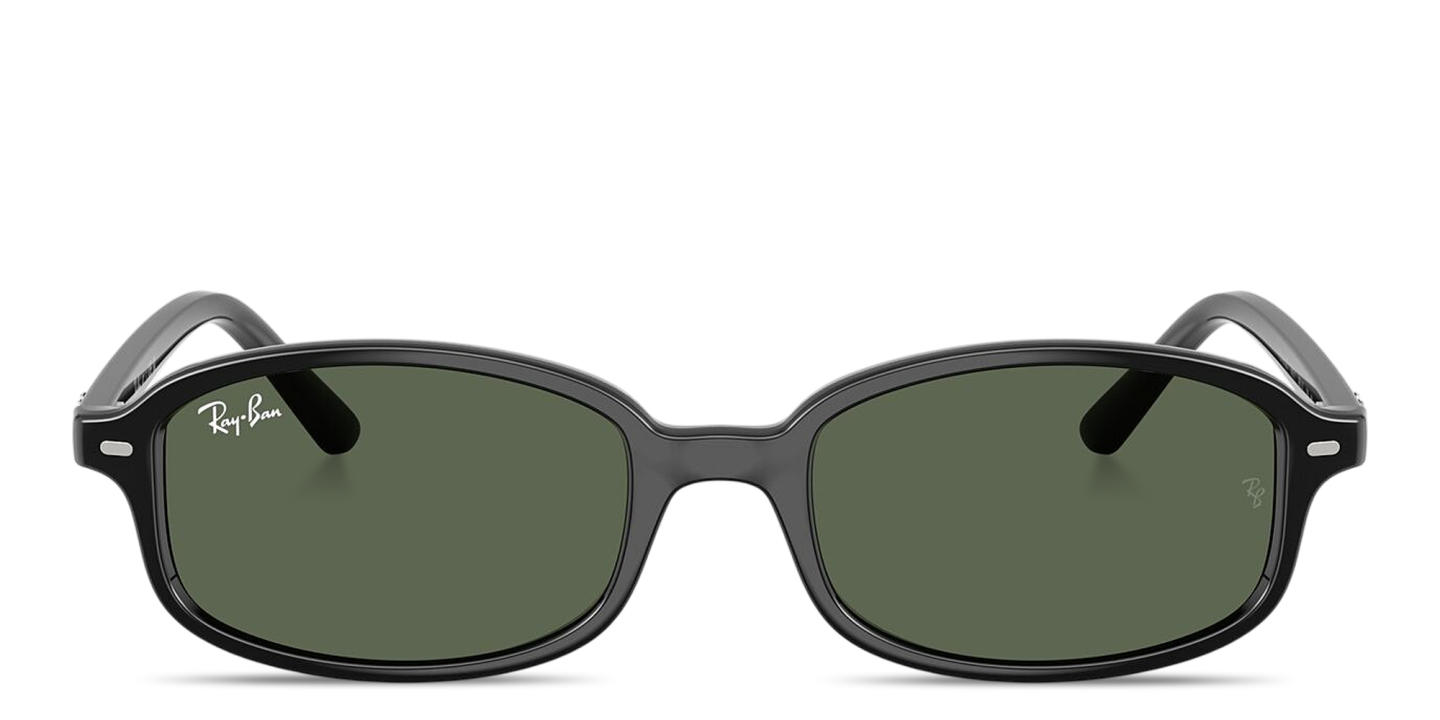 Shop Ray-Ban Logo Kids Irregular Sunglasses in Black online.