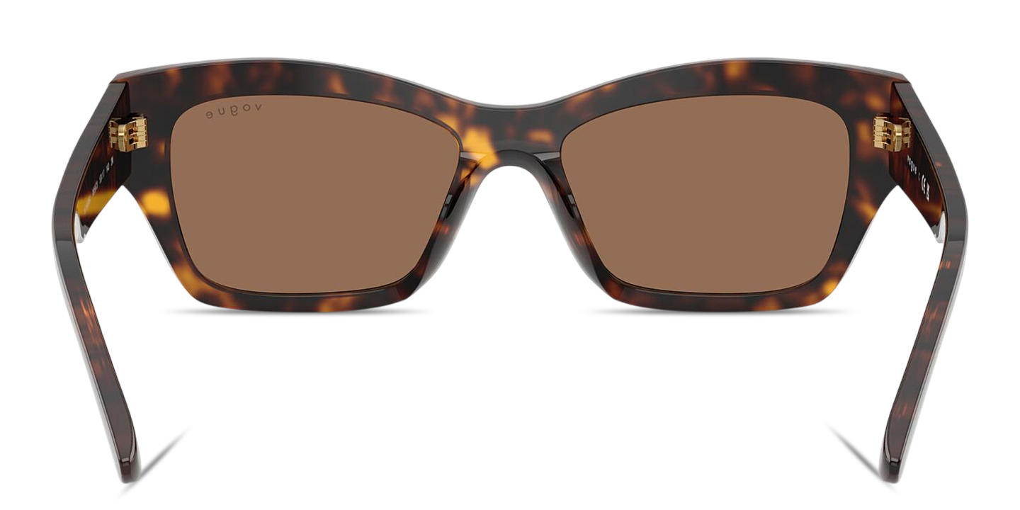 Vogue Eyewear Logo Lettering Butterfly Sunglasses in Dark Havana – Product Photo 3