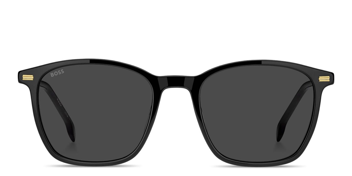 Shop Hugo Boss Logo Lettering Panthos Sunglasses in Black online.