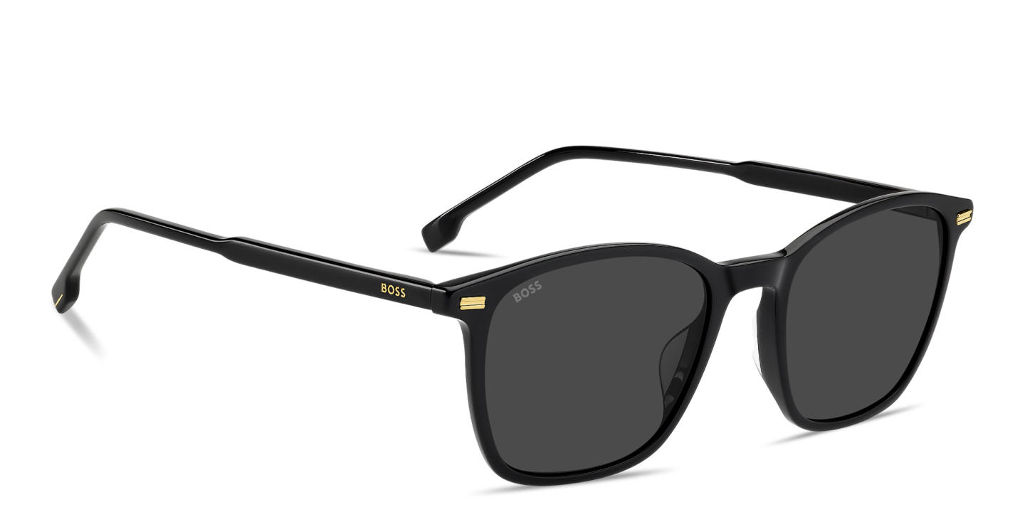 Shop Hugo Boss Logo Lettering Panthos Sunglasses in Black online.