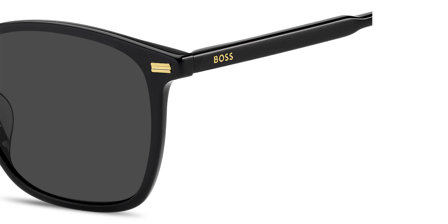 Shop Hugo Boss Logo Lettering Panthos Sunglasses in Black online.