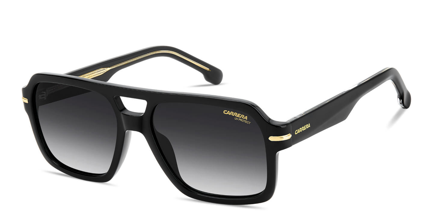 Shop Carrera Logo Signature Rectangle Sunglasses in Black online.