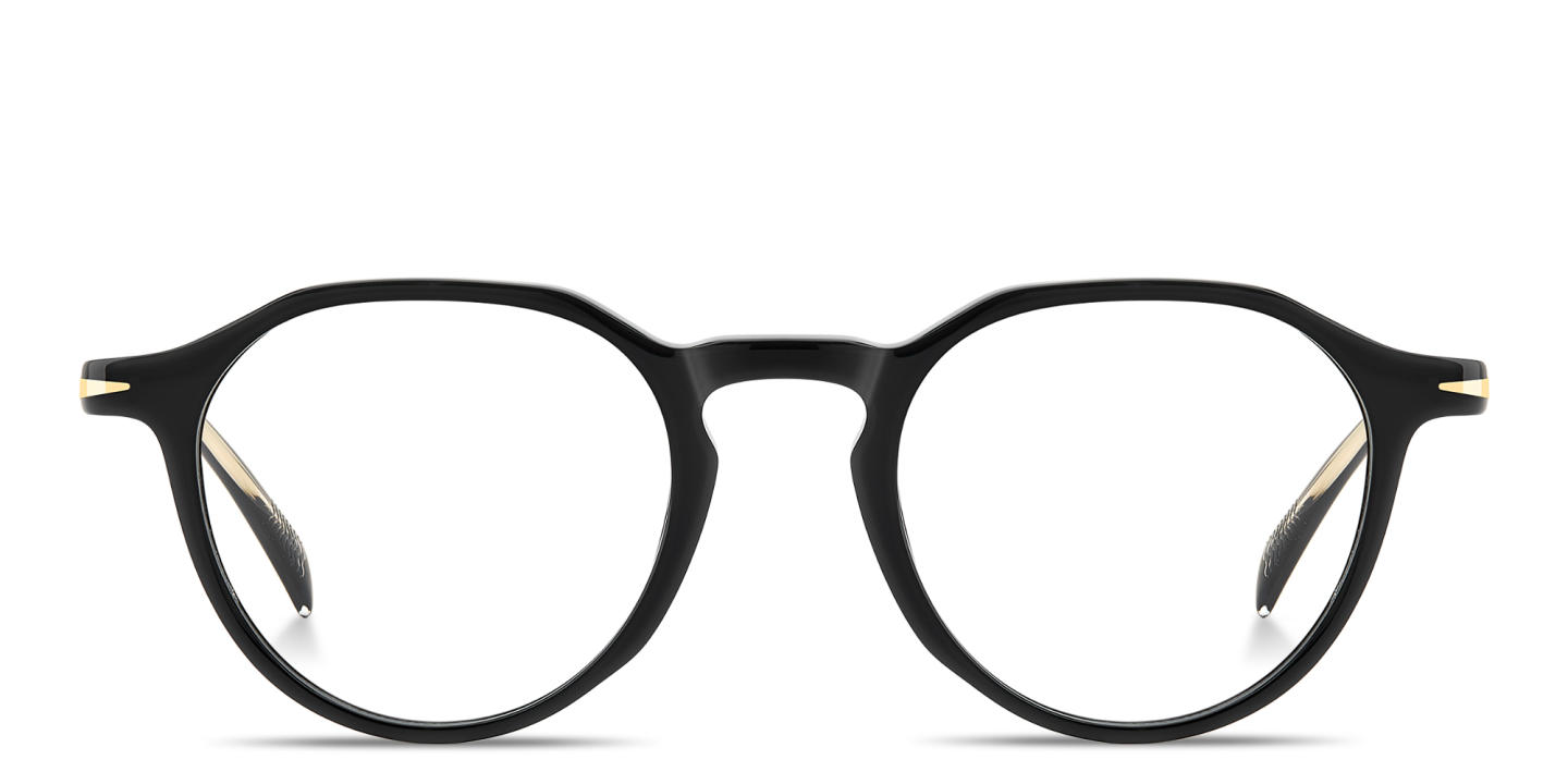 Shop DAVID BECKHAM Talisman Panthos Eyeglasses in Black online.