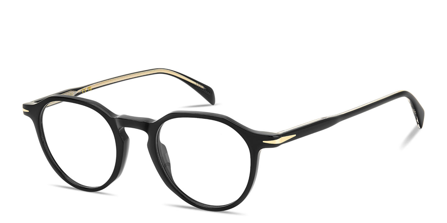 Shop DAVID BECKHAM Talisman Panthos Eyeglasses in Black online.