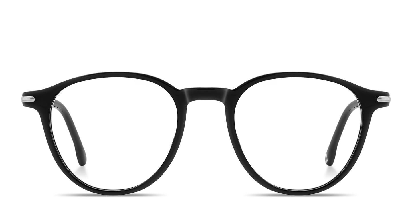 Shop Carrera Logo Lettering Panthos Eyeglasses in Black online.