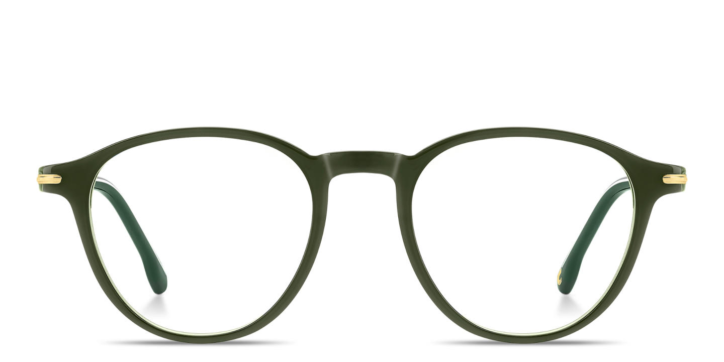 Shop Carrera Logo Lettering Panthos Eyeglasses in Green online.