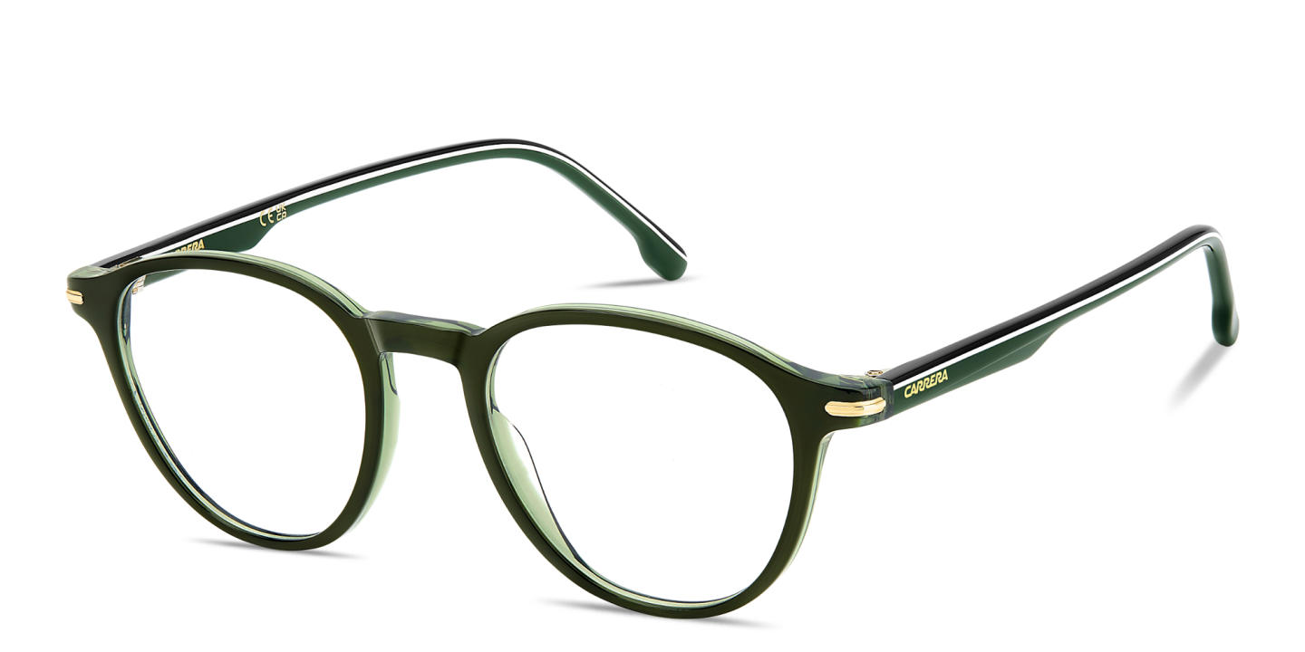 Shop Carrera Logo Lettering Panthos Eyeglasses in Green online.