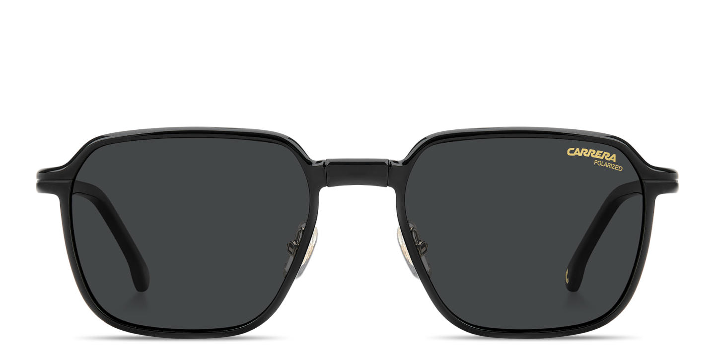 Shop Carrera Clip-On Rectangle Eyeglasses in Gold online.