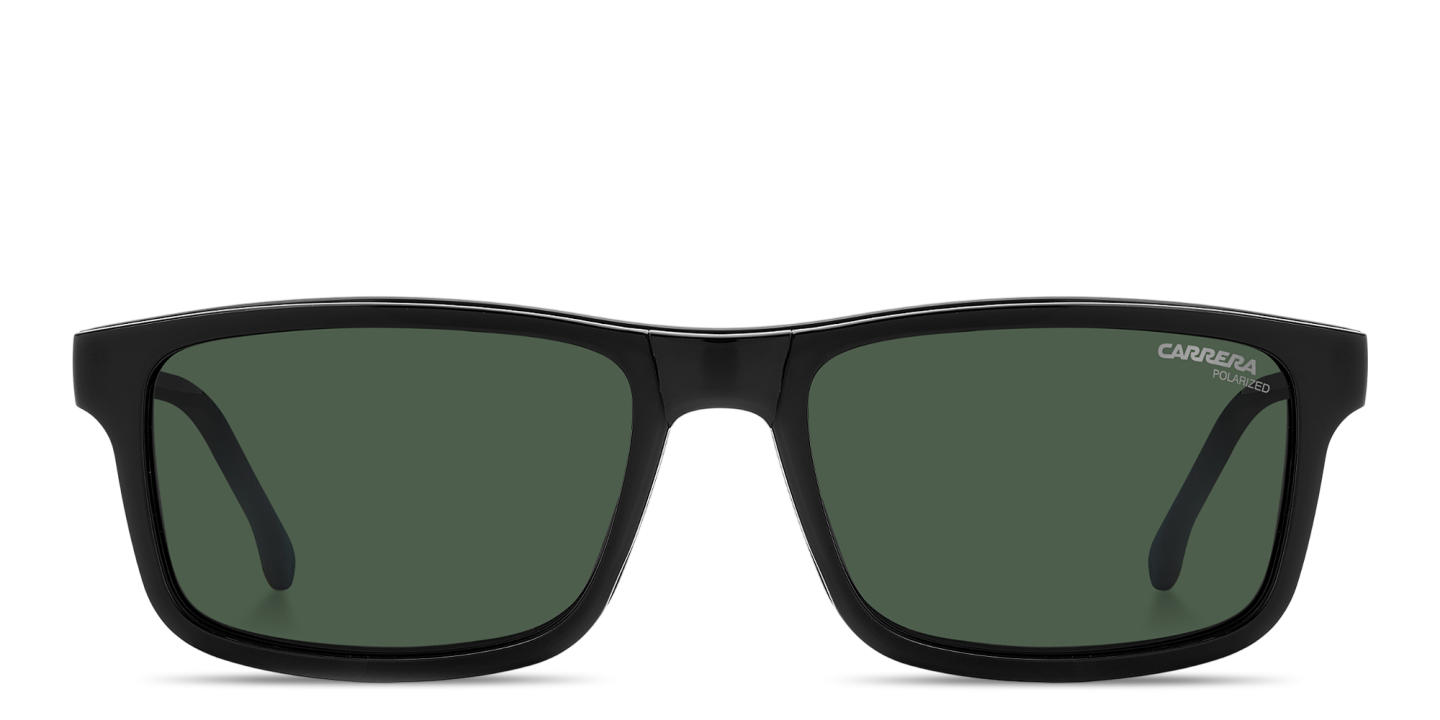 Shop Carrera Clip-On Wide Rectangle Eyeglasses in Black online.
