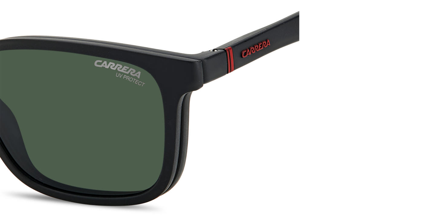 Shop Carrera Clip-On Square Eyeglasses in Matte Black online.