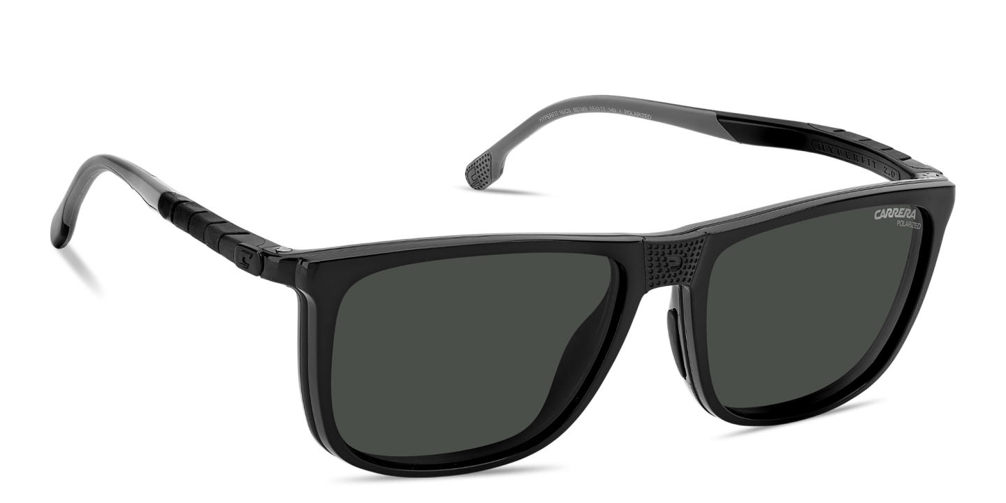 Shop Carrera Hyperfit Clip-On Wide Rectangle Eyeglasses in Black online.