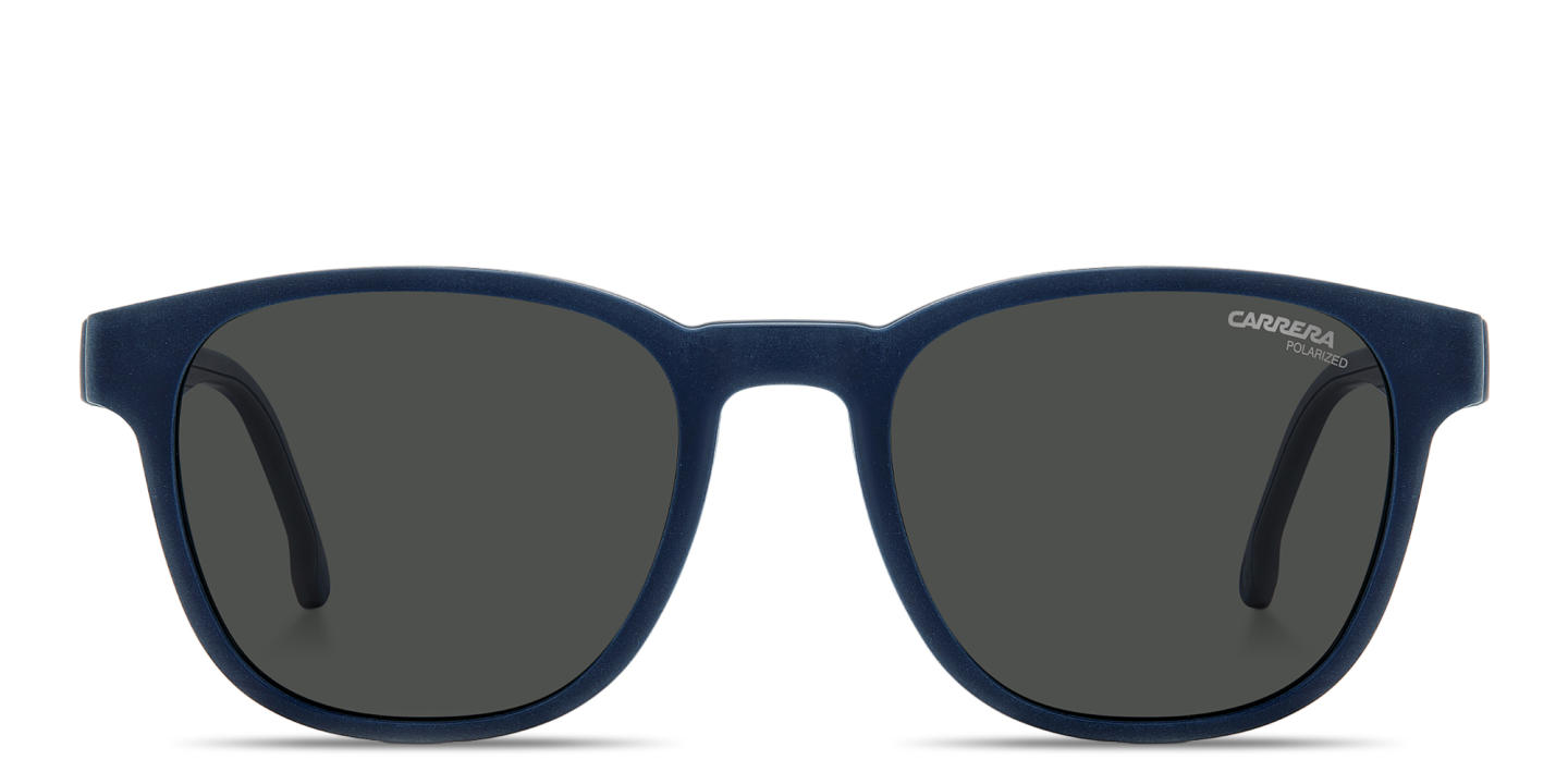 Shop Carrera Clip-On Square Eyeglasses in Blue & Grey online.