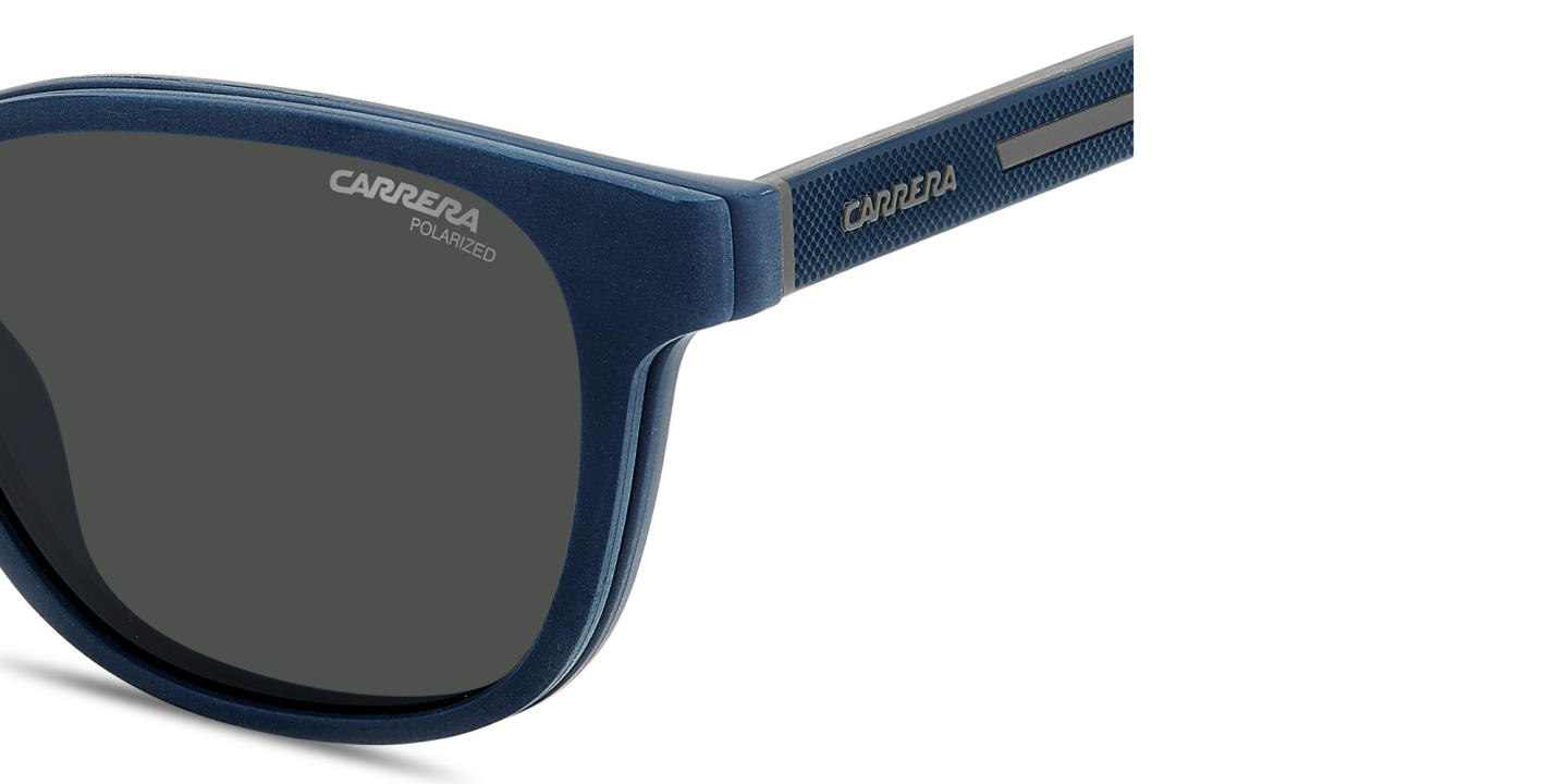 Shop Carrera Clip-On Square Eyeglasses in Blue & Grey online.