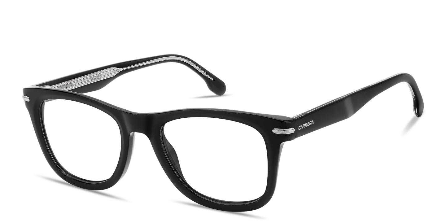 Shop Carrera Logo Lettering Rectangle Eyeglasses in Black online.