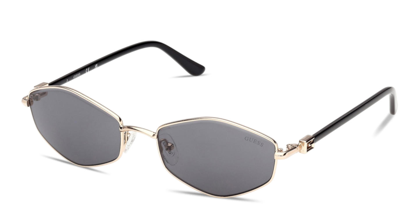 Shop Guess G Logo Irregular Sunglasses in Shiny Deep Gold online.