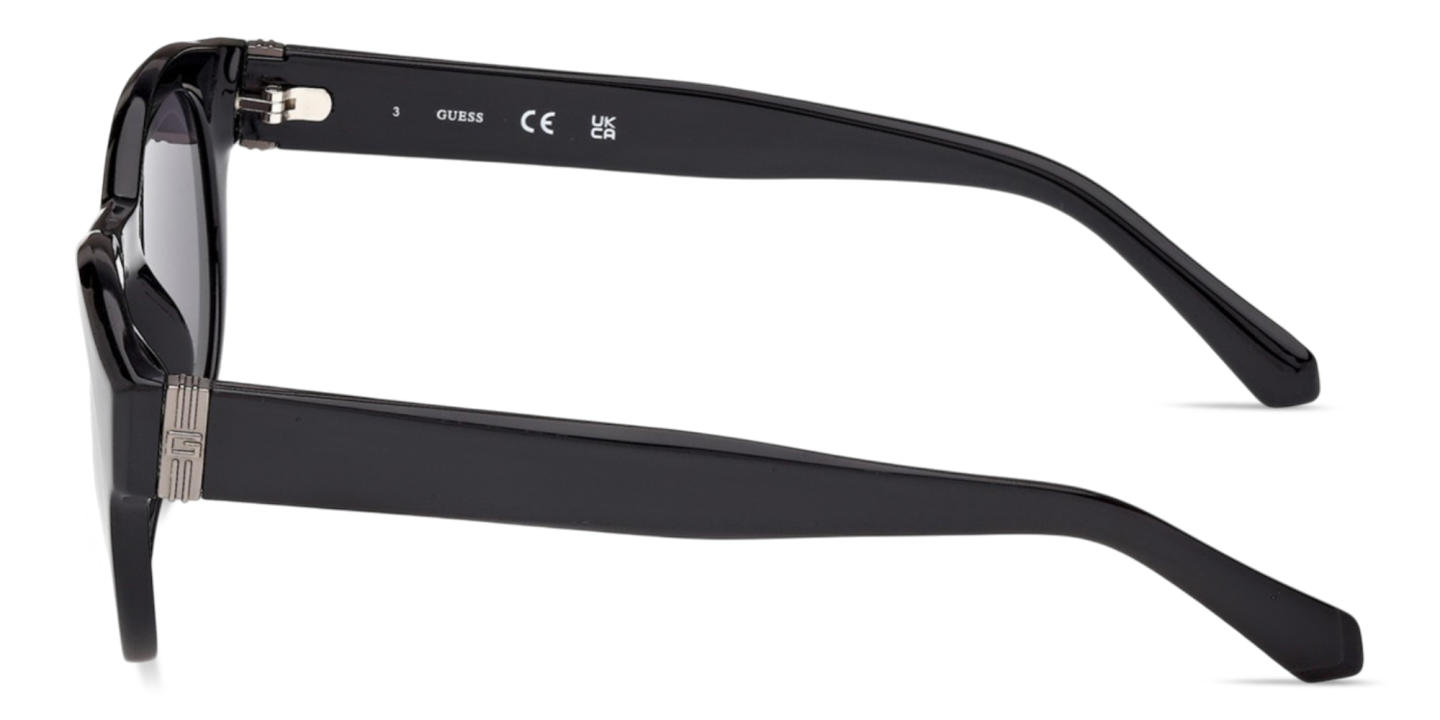 Shop Guess G Logo Round Sunglasses in Shiny Black online.
